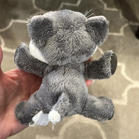 Russ Berrie Smokie Grey gray cat 5” plush plushie big blue eyes stuffed animal - Picture 6 of 15